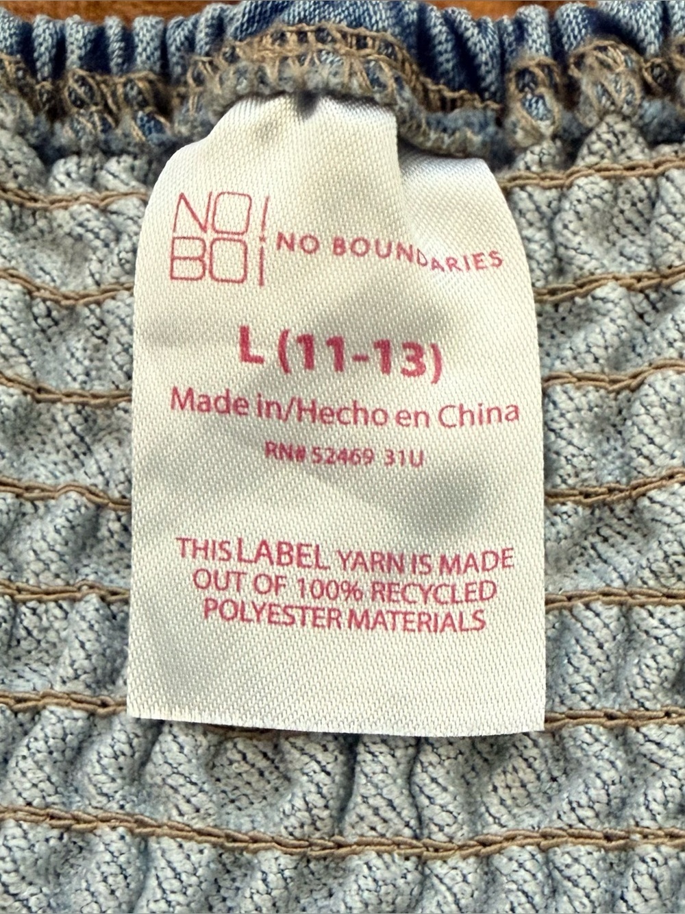 No Boundaries Women's Denim Corset Top, Size L - Picture 6 of 6